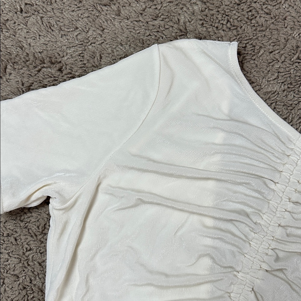 Suboo - The Liz Rouched Crop Reversible Top - Cream - Picture 6 of 11